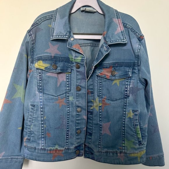 Stella McCartney Kids Star Print Denim Jacket - Picture 1 of 8
